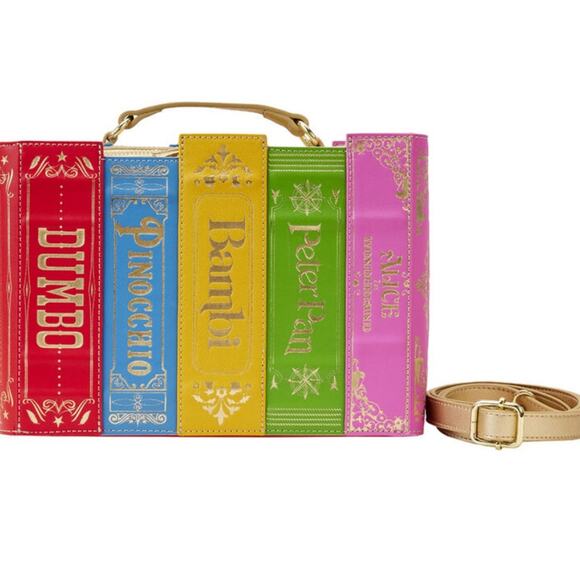 Loungefly Stitch Shoppe Classic Disney Books Crossbody Bag NWT - Picture 1 of 5